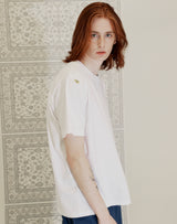 YELLOW TAP REGULAR FIT T-SHIRT WHITE (6691420078198)