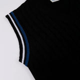 ケーブルニットベスト / 25P CABLE KNIT VEST_BLACK