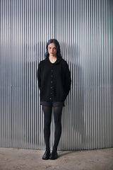 ROUND-COLLAR 7G KNIT CARDIGAN (Black) / ラウンドカラーニットカーディガン