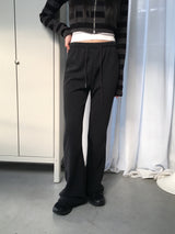[Mink lining] ファインラインブーツカットトレーニングパンツ