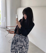 プリントプリーツパンツ / [Made] Printed Pleats Pants (2 colors)