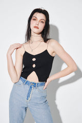 チェーンノースリーブトップ/CHAIN SLEEVELESS TOP