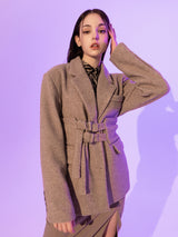 Fantasia Corset Wool Jacket (BEIGE)