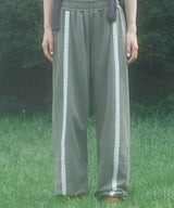 LACE  PIGMENT PANTS (KHAKI)