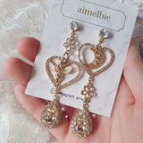 ムーンアンドベイビーエンジェルピアス / Moon and Baby Angel Piercing - Champagne Pink
