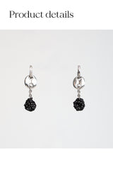 ドロップニットボールペンダントリングピアス/[2way] Drop knitball pendant ring earring