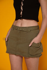カーゴミニスカート/CARGO MINI SKIRT