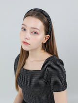 モダンストライプヘアバンド / Modern Stripe HairBand Black