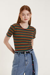 マルチカラーストライプTシャツ/MULTI COLOR STRIPE T.SHIRT