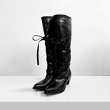 Cherot Ribbon Long Boots