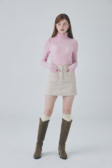 ウールシルクウォーマーTシャツ / Wool Silk Warmer T-Shirt [Milk Pink]