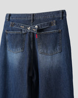ベルトループディティールフラップデニムジーンズ / belt loop detail flap denim jeans