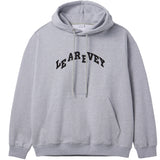 LE AREVEY ARCH LOGO HOODIE GRAY