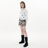 ジャカードスカート / Jacquard Skirt [White_Kitty]