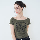 [NF] ROSE BEDS OFF SHOULDER (KHAKI)_F23QB223