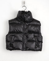 Dean High Neck Crop Vest Padding