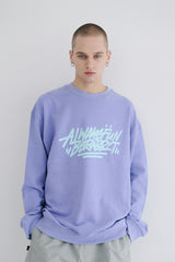 ファンスクリブリングBSRBTクルーネック / BSR2223FWPO072 FUN SCIBBLING BSRBT CREWNECK LAVENDER