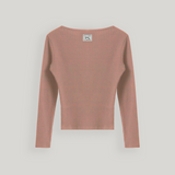 Pink Boatneck Top