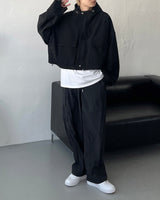モノクロップフードジャンパー / CR Mono Cropp Hood Jumper (3 colors)