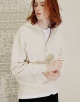 HALF ZIP UP PUNCHING RHOMBUS SWEATER IVORY (6691448455286)