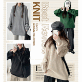 Tesla Loose Warmer Hooded Knitwear