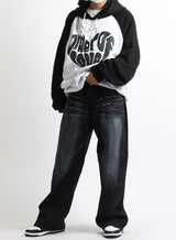 シェープレタリングラグランフーディー/Shape Lettering Raglan Hoodie_3color