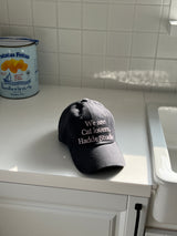 WE ARE CAT LOVERS, WASHING GRAY BALL CAP