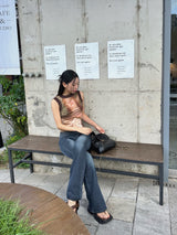 Jean blue bootcut long denim