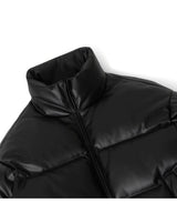 TL Synthetic Leather Duck Down Short Padding (Black)