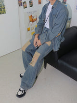 3 TAP Smoke Wrinkle Wash Denim Pants (2color)