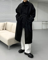 ウールベルトマックコート/SI wool belted mac coat (3 colors)