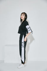 ストリングショートスリーブクロップTシャツ / (9068) XX String Short Sleeve Crop Tee