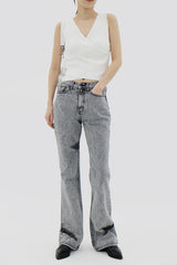 グレーデニムブーツカットパンツ / no.0027 Gray Denim Bootcut Pants