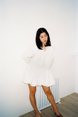 TISHA SAILOR TWEED BLOUSE _WHITE