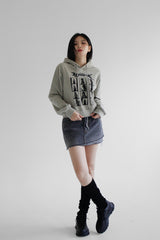 フォルドデニムスカート/folded denim skirt