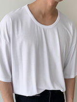 Perfect U Neck Short Sleeve T Shirt (4color) (6692793712758)