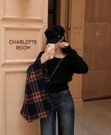 [BELLIDE MADE] Soft button long-sleeve knitwear