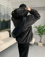 ミンクファーフードジップアップジャンパー