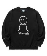 [プレオーダー11月11日]メルトアウトラインロゴスウェットシャツ / MELT OUTLINE LOGO SWEATSHIRT (4565054357622)