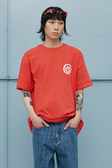 LOGO&SMILEY TEE [ORANGE] (6552888279158)