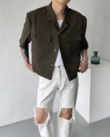 ウォッシングUネックショートスリーブTシャツ / JWA Washing U-neck Short-sleeved T-shirt (4 colors)