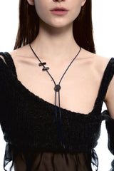 NO.481 [BLACK] サークルコードロックネックレス
