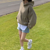 [BELLIDE MADE] Loose fit point embroidered hoodie