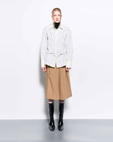 DOZI - Pinched Stripe Oversized Shirts _ Ivory