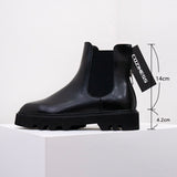 4cm up カウハイドスクウェレトチェルシーブーツ / 4cm up Cowhide Squareto Chelsea Boots