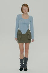  CARGO MINI SKIRT / KHAKI