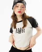 ラグラン クロップ Tシャツ / RAGLAN CROP-T(IVORY)