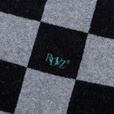 エンブロイダリーポイントチェッカーボードニット / EMBRODERY POINT CHECKERBOARD KNIT - BLACK