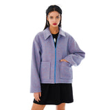 スターダストボークルウールジャケット / Stardust Boucle Wool Jacket [Dusty Blue]