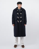 ウールダッフルインナコート/ーキルティングwool duffle inner quilting coat 3color